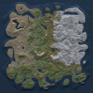 Thumbnail Rust Map: Procedural Map, Size: 4500, Seed: 1909590458, 16 Monuments