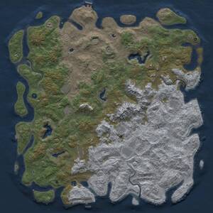 Thumbnail Rust Map: Procedural Map, Size: 6000, Seed: 1027909353, 17 Monuments