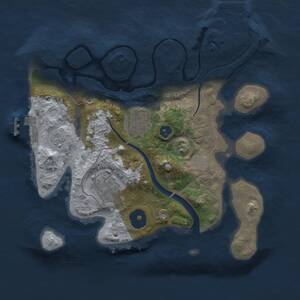 Thumbnail Rust Map: Procedural Map, Size: 2500, Seed: 720348041, 7 Monuments