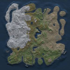 Thumbnail Rust Map: Procedural Map, Size: 4000, Seed: 540054399, 13 Monuments