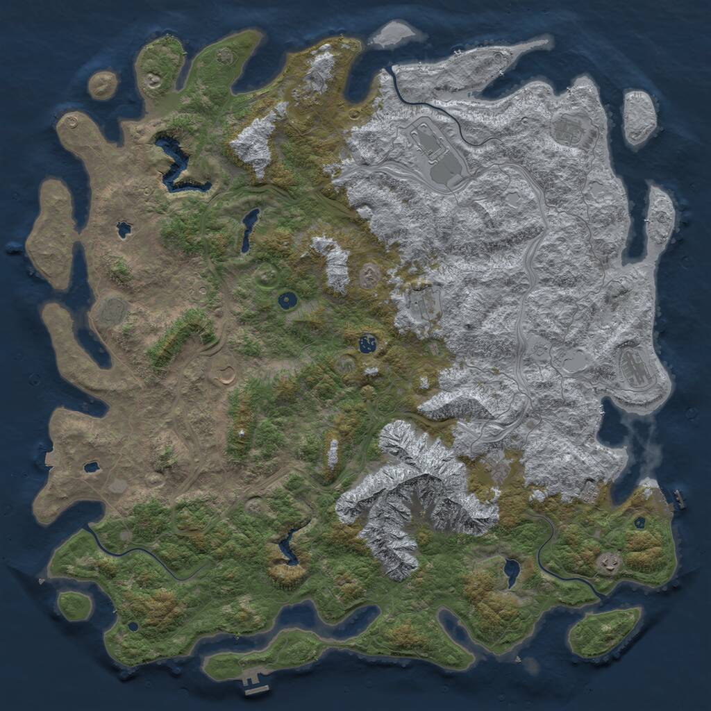 Rust Map: Procedural Map, Size: 6000, Seed: 16082024, 17 Monuments