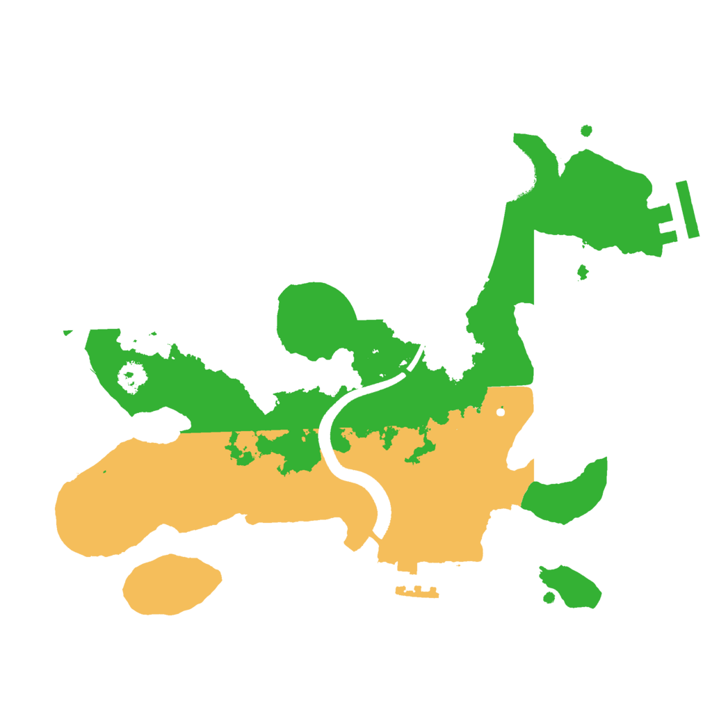 Biome Rust Map: Procedural Map, Size: 2500, Seed: 497237446