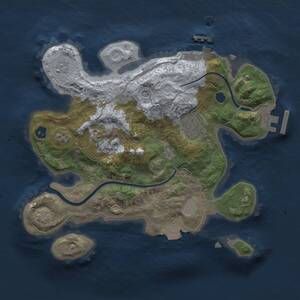 Thumbnail Rust Map: Procedural Map, Size: 2500, Seed: 497237446, 8 Monuments