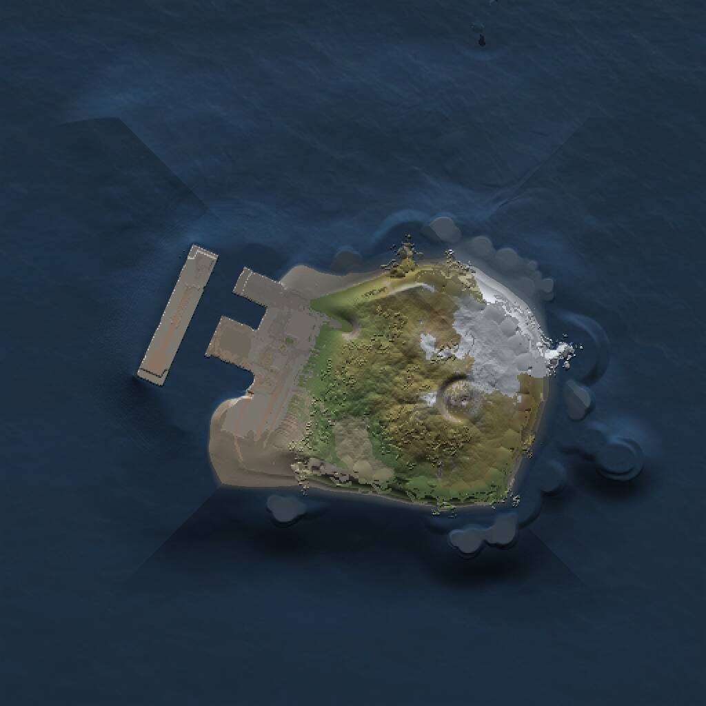 Rust Map: Procedural Map, Size: 1000, Seed: 1060745787, 2 Monuments