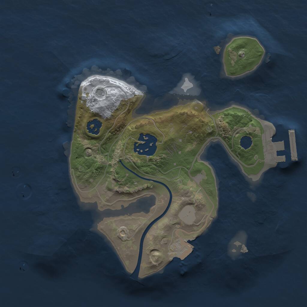 Rust Map: Procedural Map, Size: 2000, Seed: 189912643, 3 Monuments