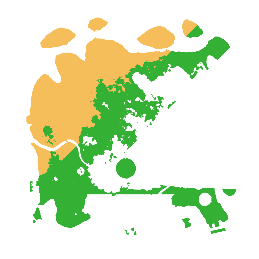 Biome Rust Map: Procedural Map, Size: 3500, Seed: 70694
