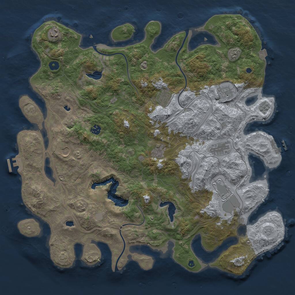 Rust Map: Procedural Map, Size: 4500, Seed: 1477739613, 15 Monuments