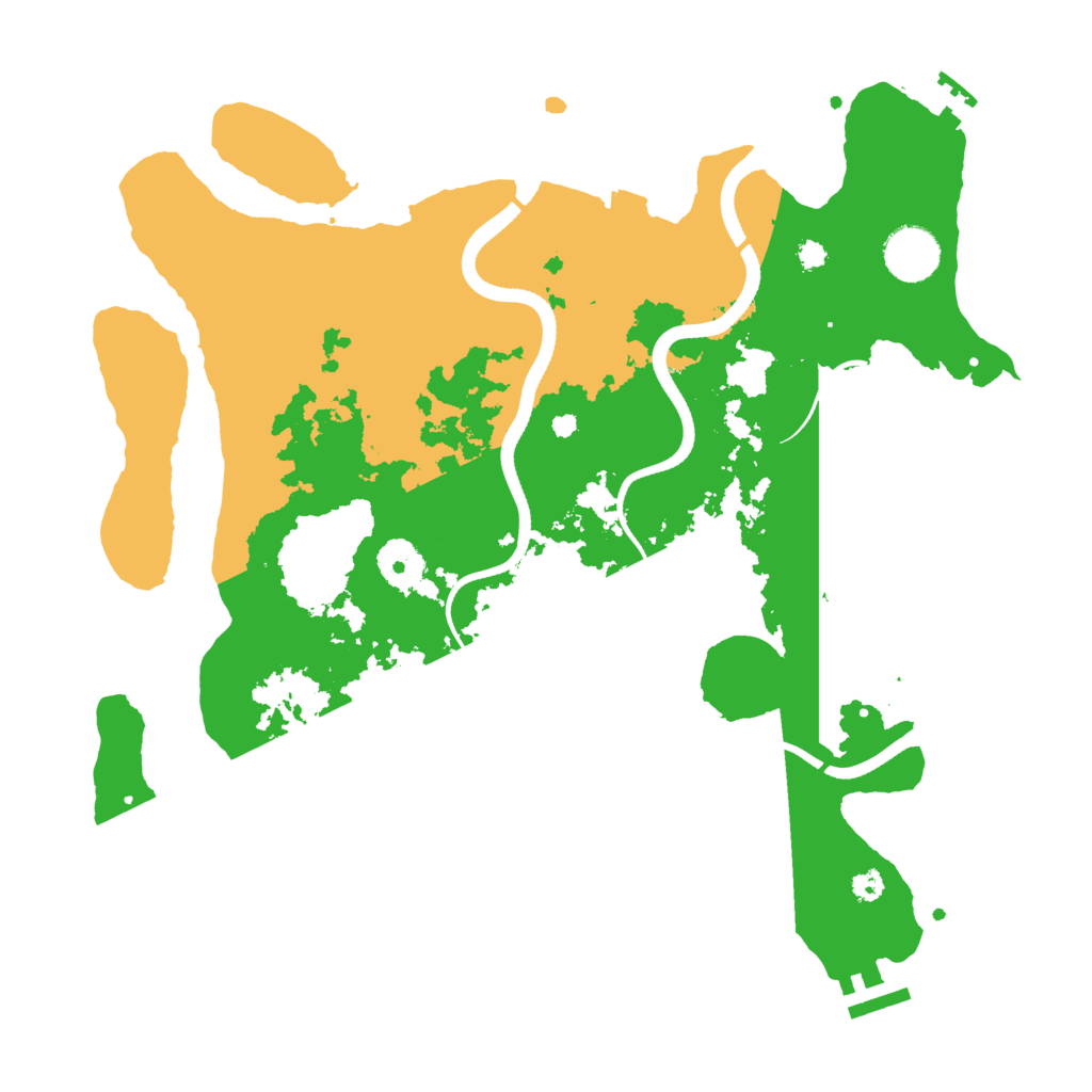 Biome Rust Map: Procedural Map, Size: 3500, Seed: 25524