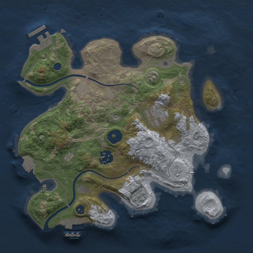Rust Map: Procedural Map, Size: 2690, Seed: 78234234, 9 Monuments