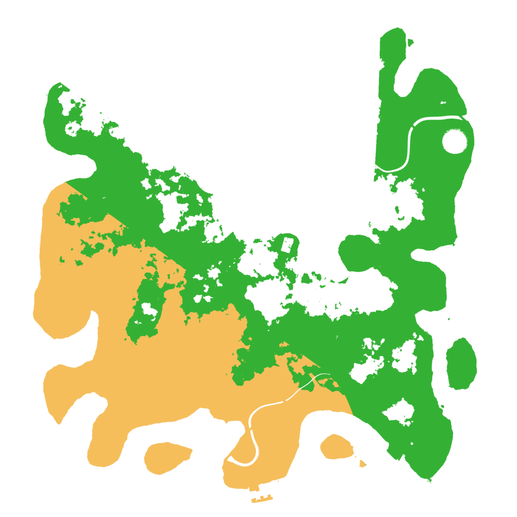 Biome Rust Map: Procedural Map, Size: 3700, Seed: 1167847814