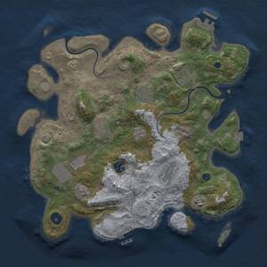 Thumbnail Rust Map: Procedural Map, Size: 3500, Seed: 17626, 14 Monuments