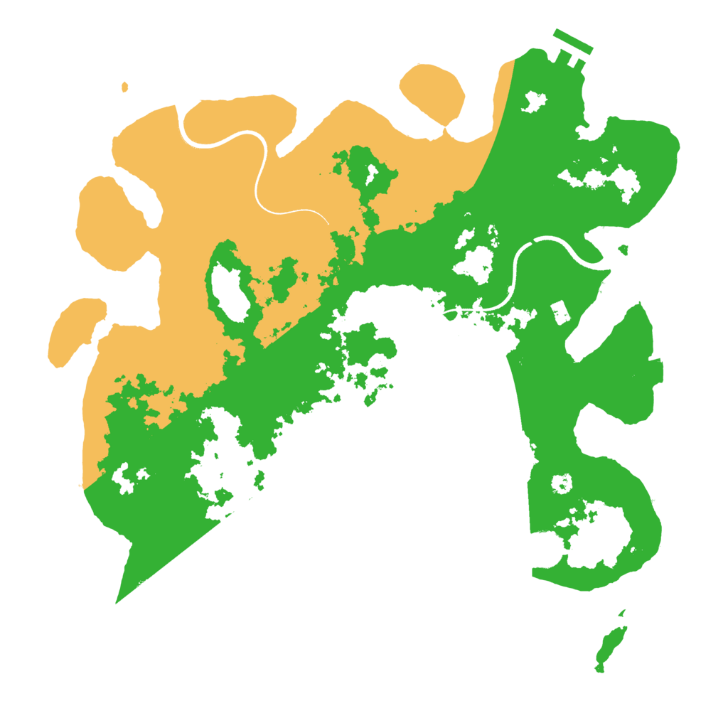 Biome Rust Map: Procedural Map, Size: 3500, Seed: 17626
