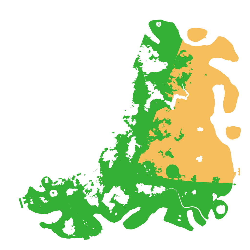 Biome Rust Map: Procedural Map, Size: 5000, Seed: 25565