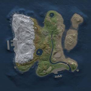 Thumbnail Rust Map: Procedural Map, Size: 2000, Seed: 206869254, 5 Monuments