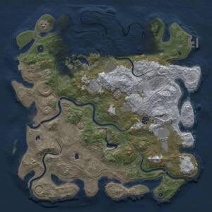 Thumbnail Rust Map: Procedural Map, Size: 4500, Seed: 298557093, 17 Monuments