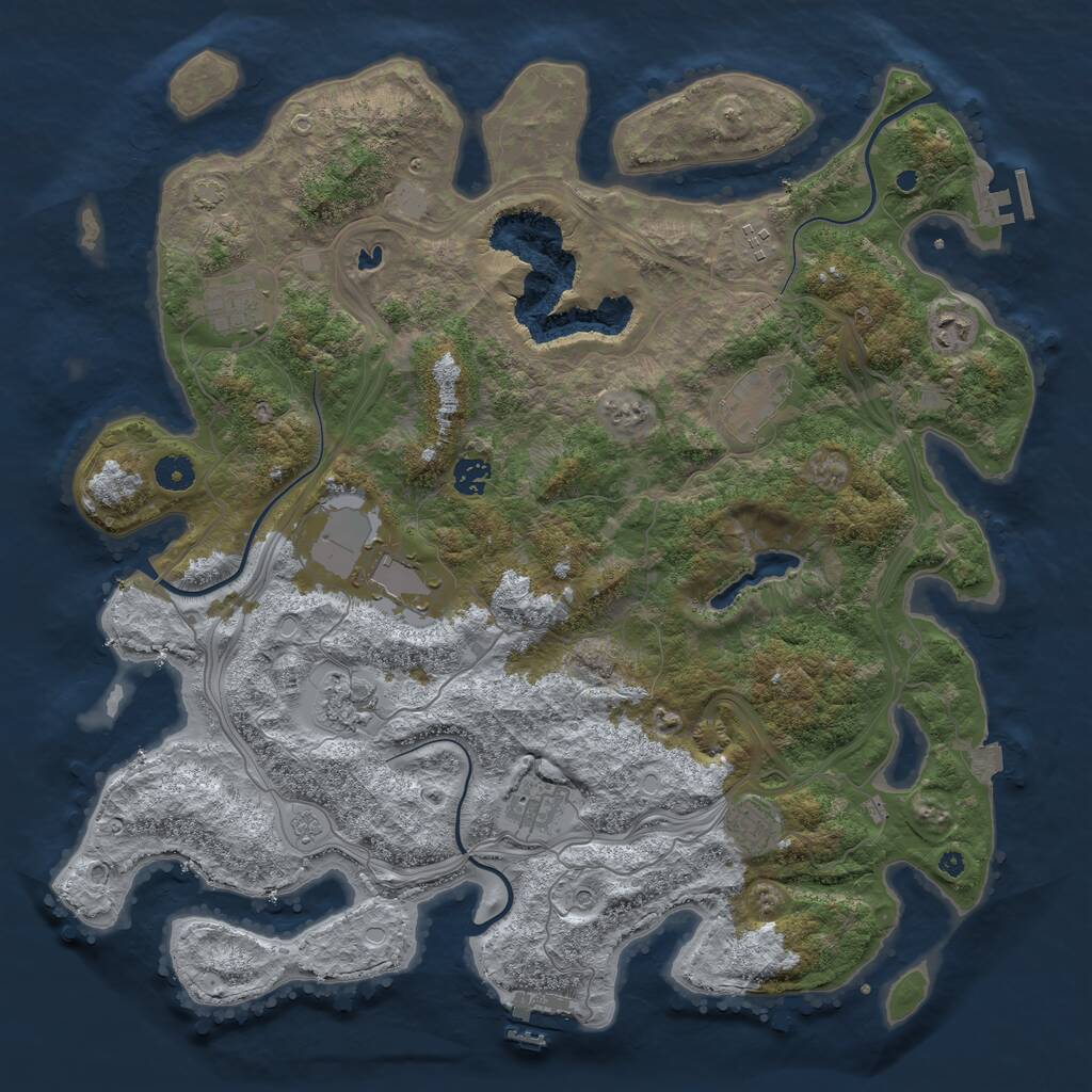 Rust Map: Procedural Map, Size: 4300, Seed: 73456, 15 Monuments