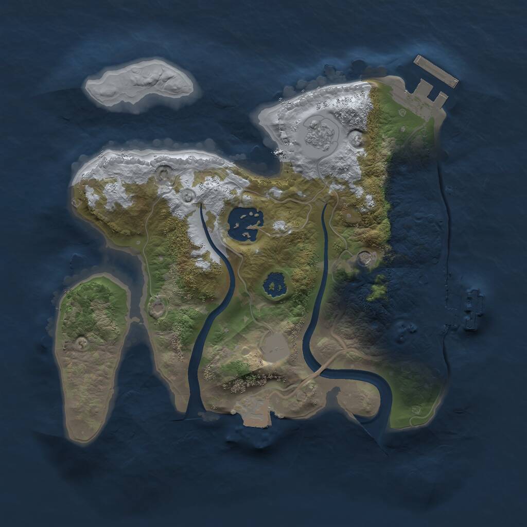 Rust Map: Procedural Map, Size: 2200, Seed: 224239132, 6 Monuments