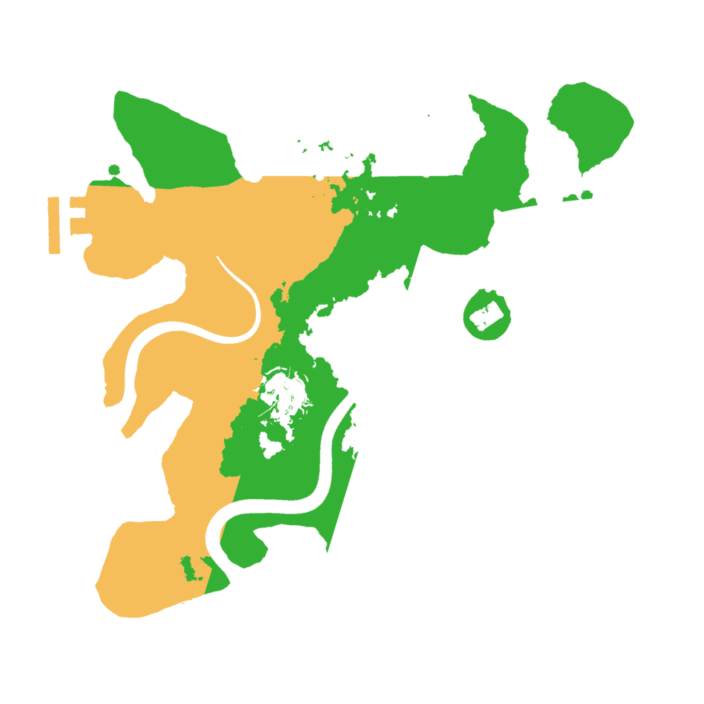 Biome Rust Map: Procedural Map, Size: 2500, Seed: 1188441488