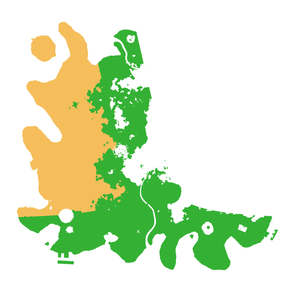 Biome Rust Map: Procedural Map, Size: 3700, Seed: 128506965