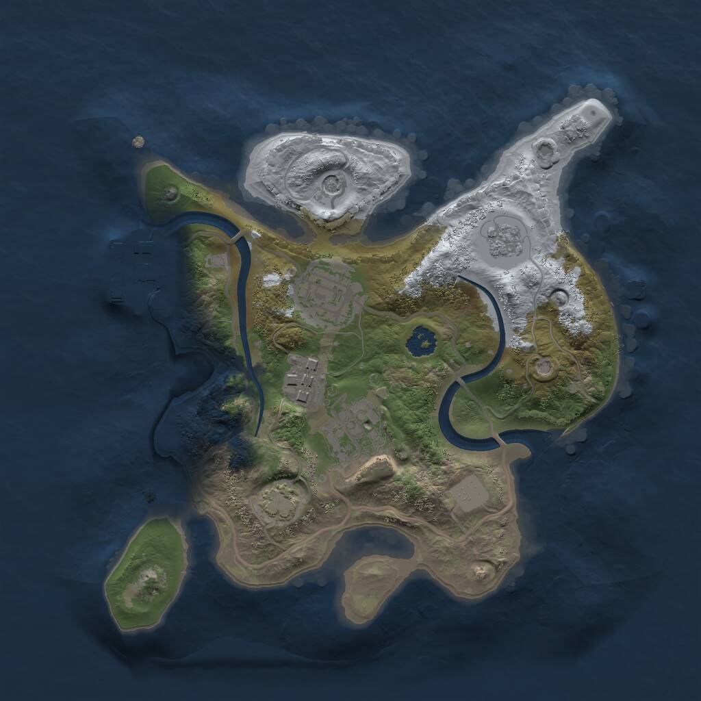 Rust Map: Procedural Map, Size: 2350, Seed: 12346, 8 Monuments