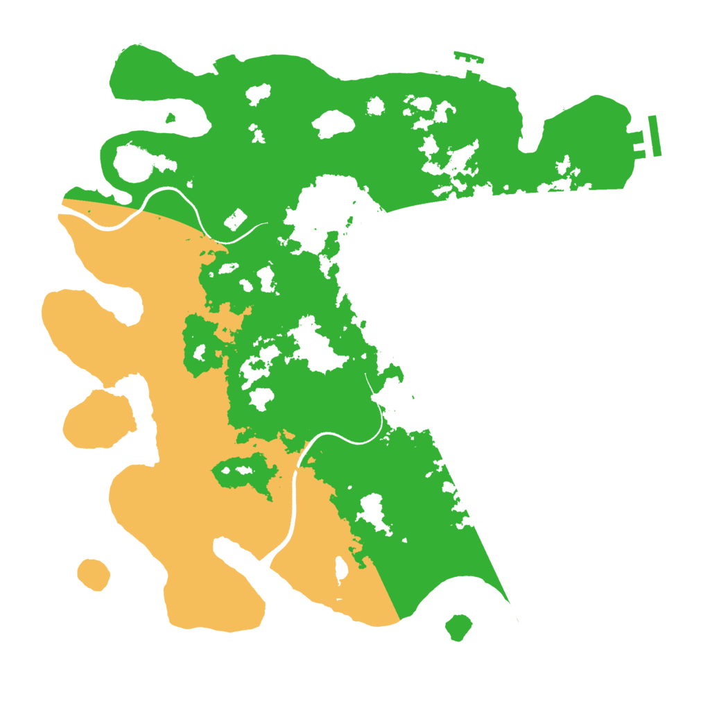 Biome Rust Map: Procedural Map, Size: 3500, Seed: 136342