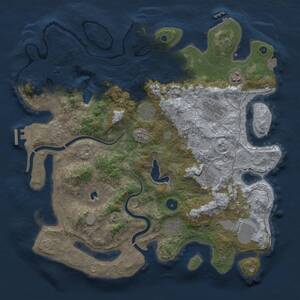 Thumbnail Rust Map: Procedural Map, Size: 4000, Seed: 1562904428, 13 Monuments