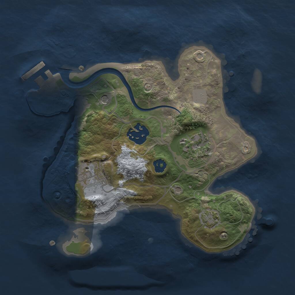 Rust Map: Procedural Map, Size: 2200, Seed: 800869, 7 Monuments
