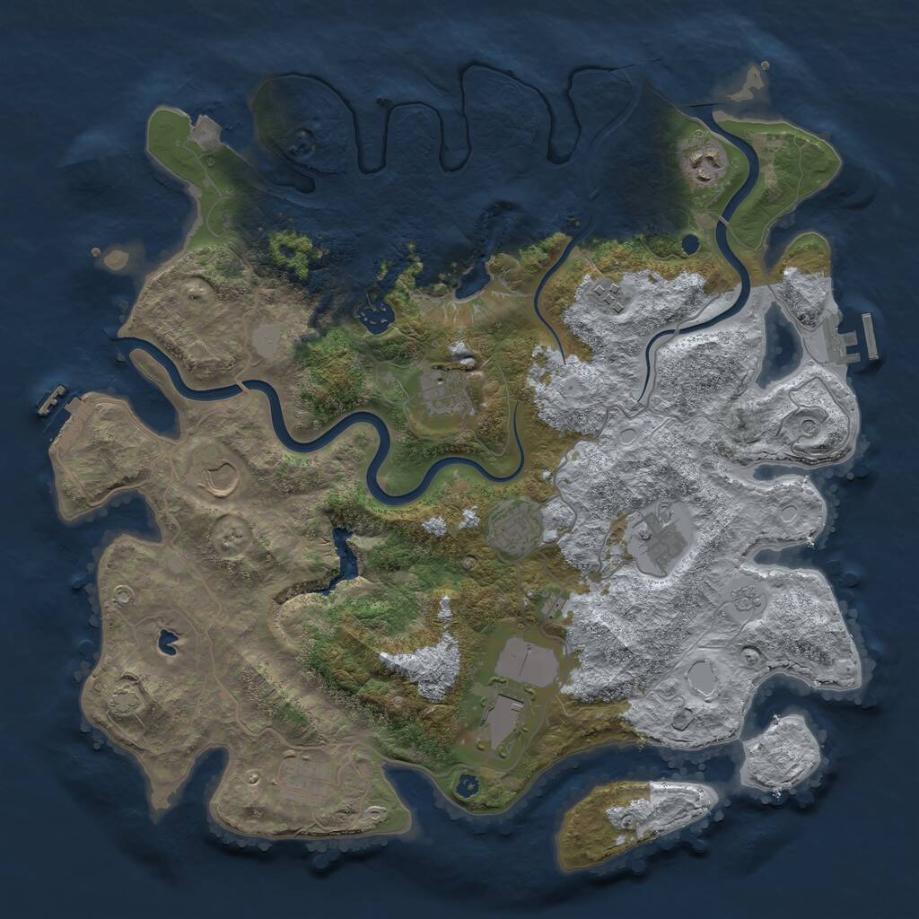 Rust Map: Procedural Map, Size: 4000, Seed: 13420, 15 Monuments
