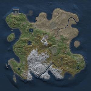 Thumbnail Rust Map: Procedural Map, Size: 3200, Seed: 75439520, 11 Monuments