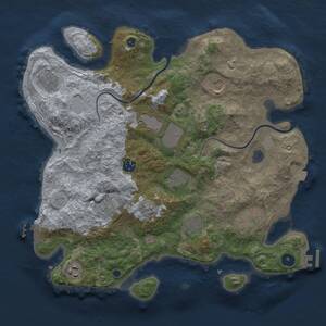 Thumbnail Rust Map: Procedural Map, Size: 3700, Seed: 807518284, 15 Monuments
