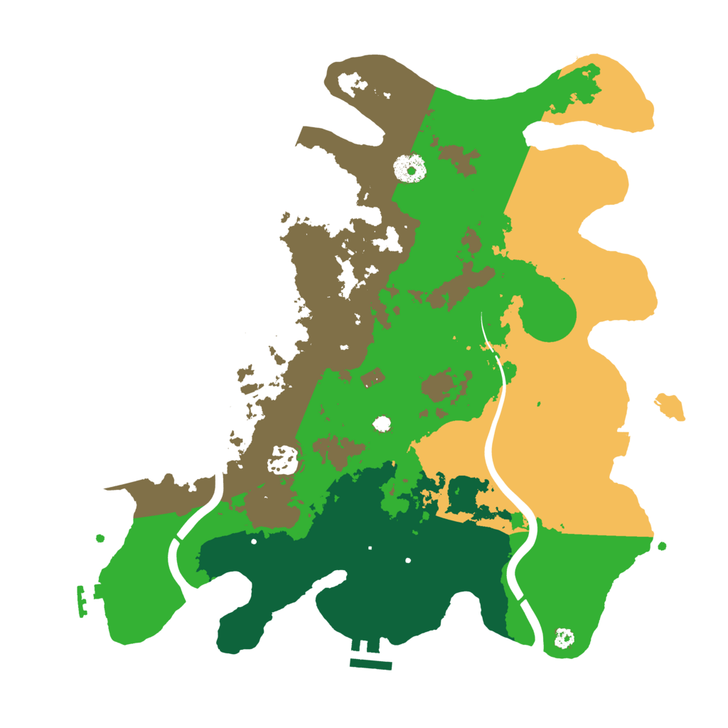 Biome Rust Map: Procedural Map, Size: 3500, Seed: 465352343