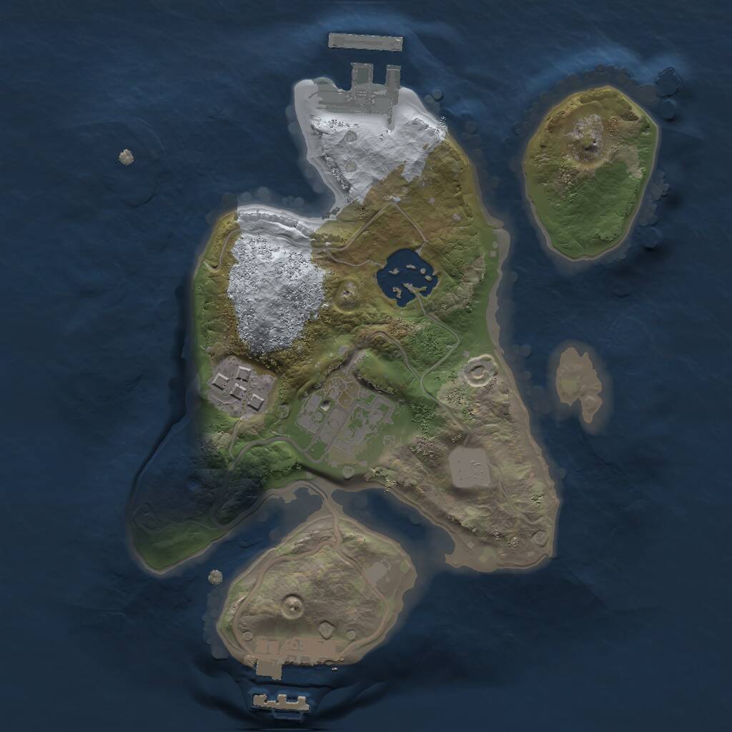Rust Map: Procedural Map, Size: 2000, Seed: 846846514, 6 Monuments