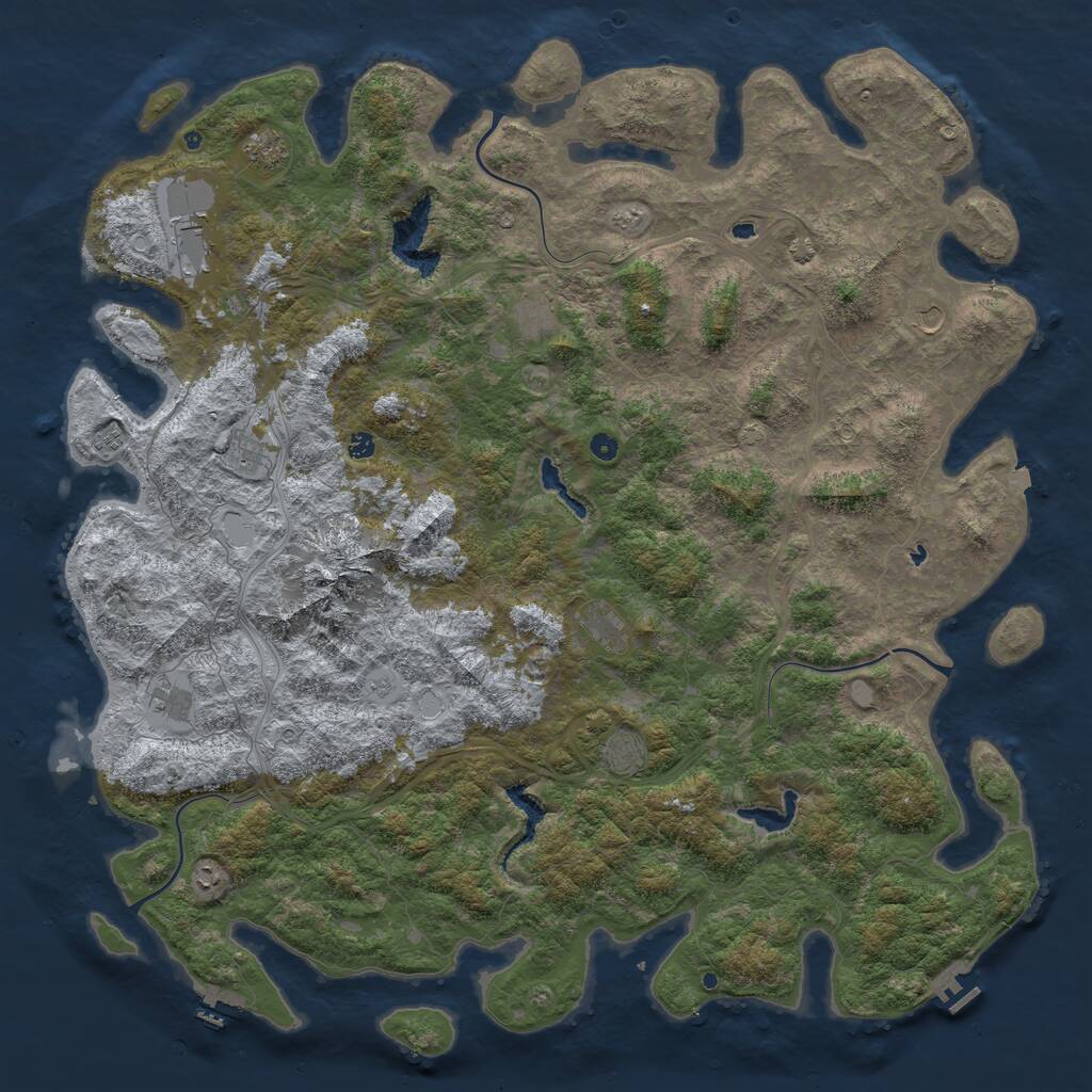 Rust Map: Procedural Map, Size: 6000, Seed: 2025021020, 17 Monuments