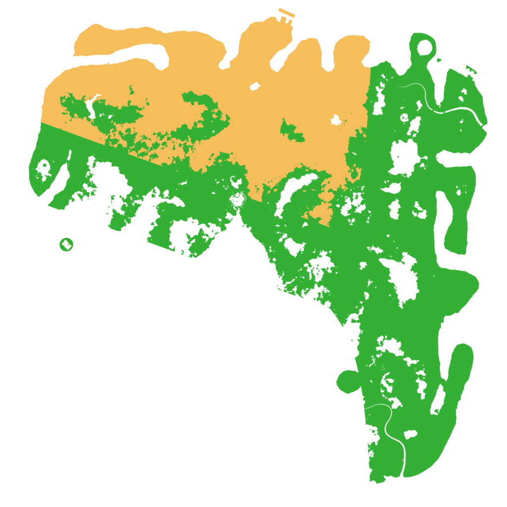 Biome Rust Map: Procedural Map, Size: 6000, Seed: 138442