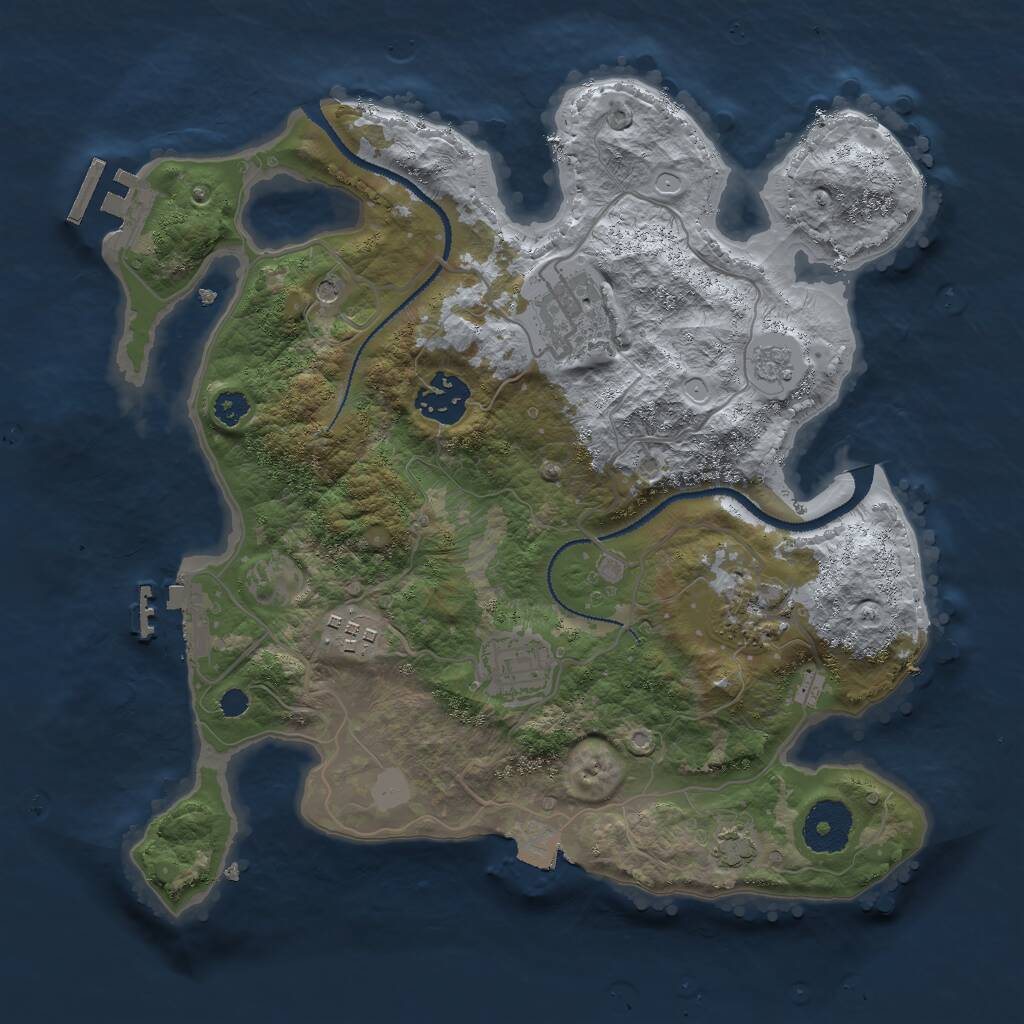 Rust Map: Procedural Map, Size: 3010, Seed: 804632451, 11 Monuments