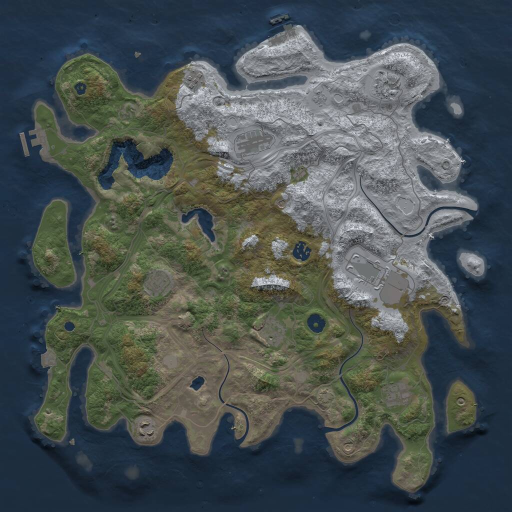 Rust Map: Procedural Map, Size: 4250, Seed: 959848224, 15 Monuments