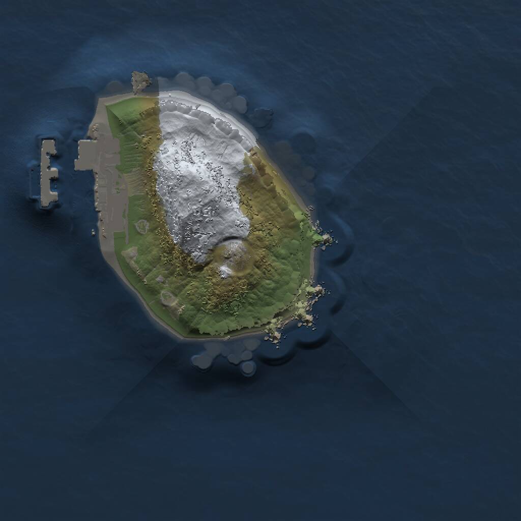 Rust Map: Procedural Map, Size: 1200, Seed: 516304283, 2 Monuments