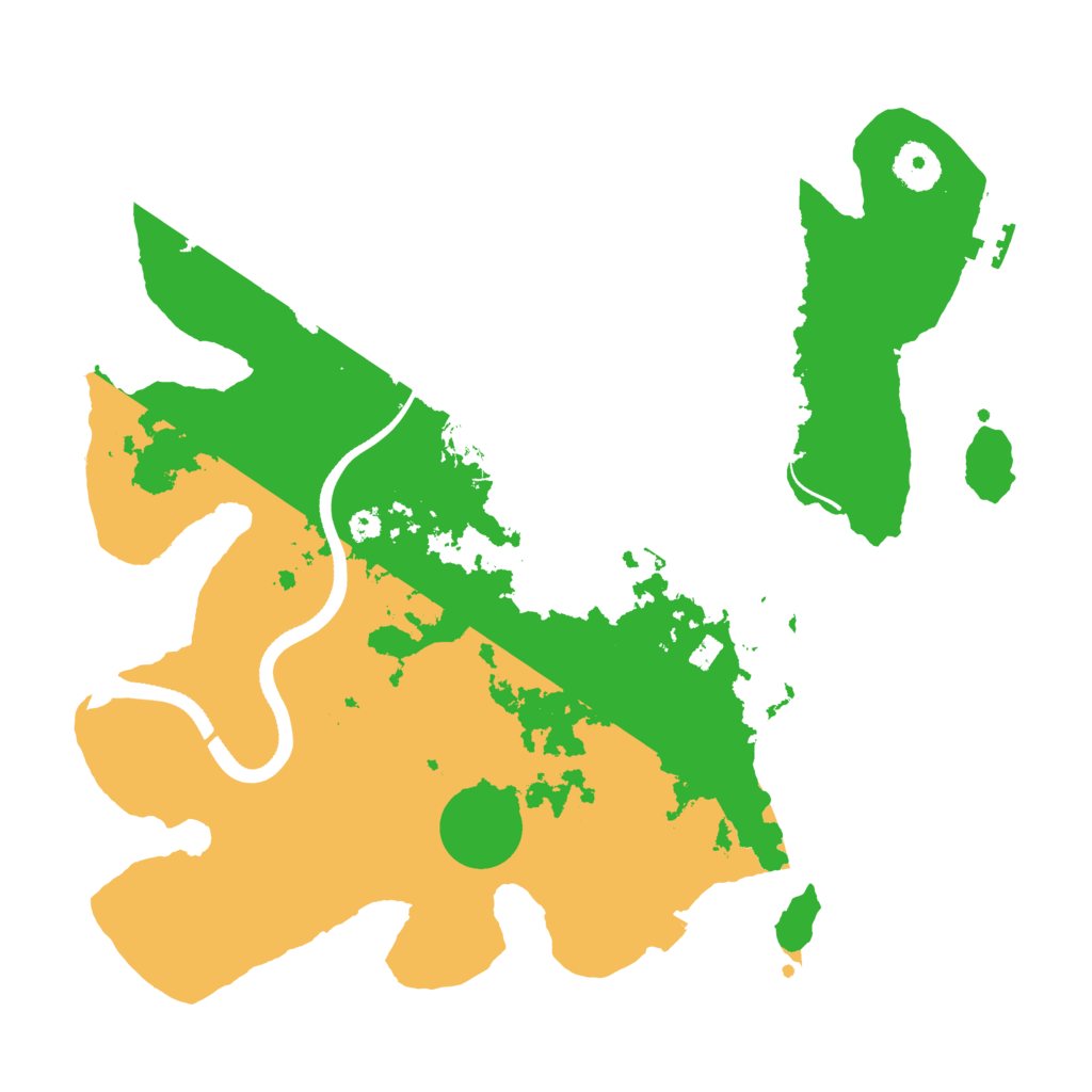 Biome Rust Map: Procedural Map, Size: 3500, Seed: 398023691