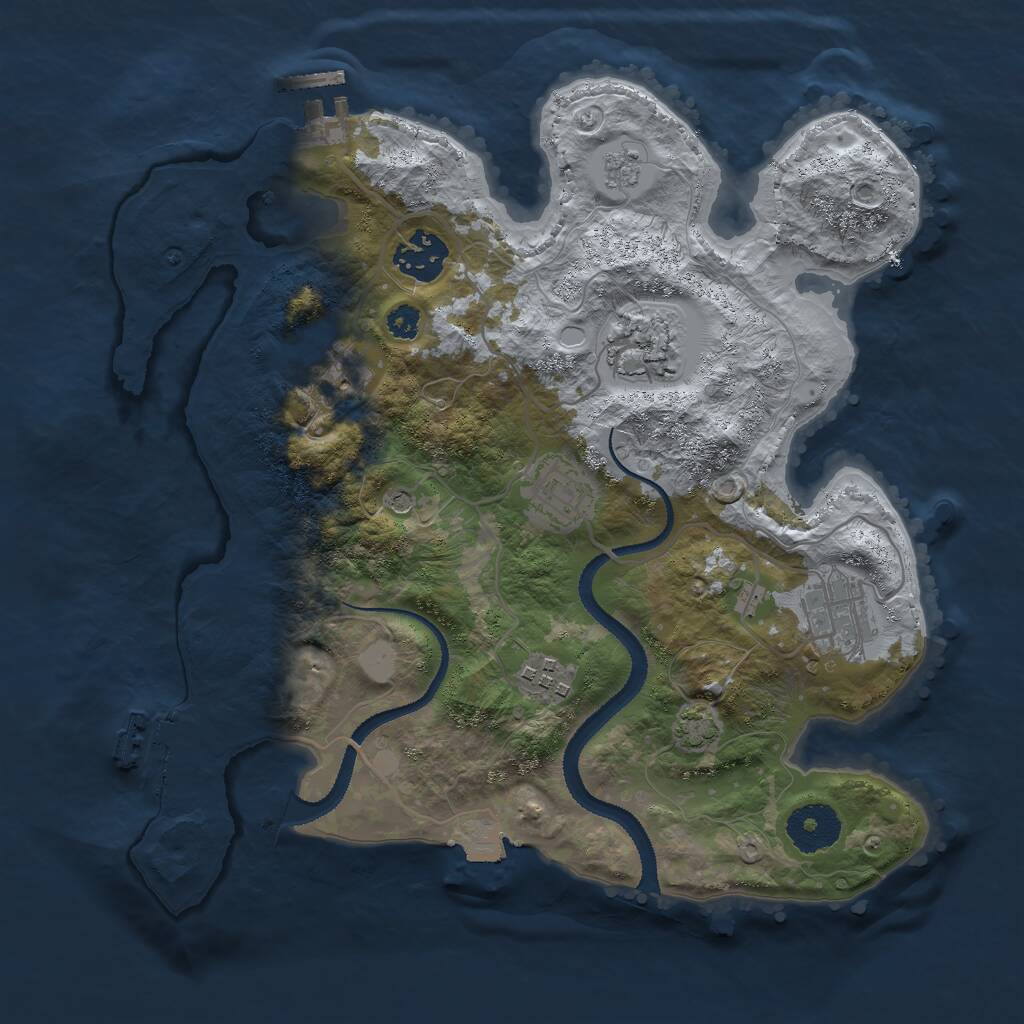 Rust Map: Procedural Map, Size: 3050, Seed: 804632451, 12 Monuments