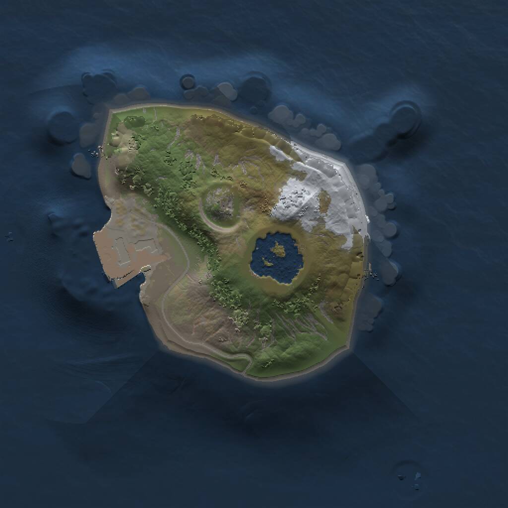 Rust Map: Procedural Map, Size: 1000, Seed: 69064467, 1 Monuments