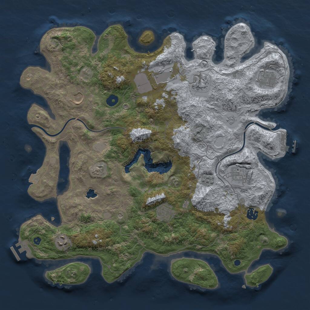 Rust Map: Procedural Map, Size: 4000, Seed: 699957644, 15 Monuments