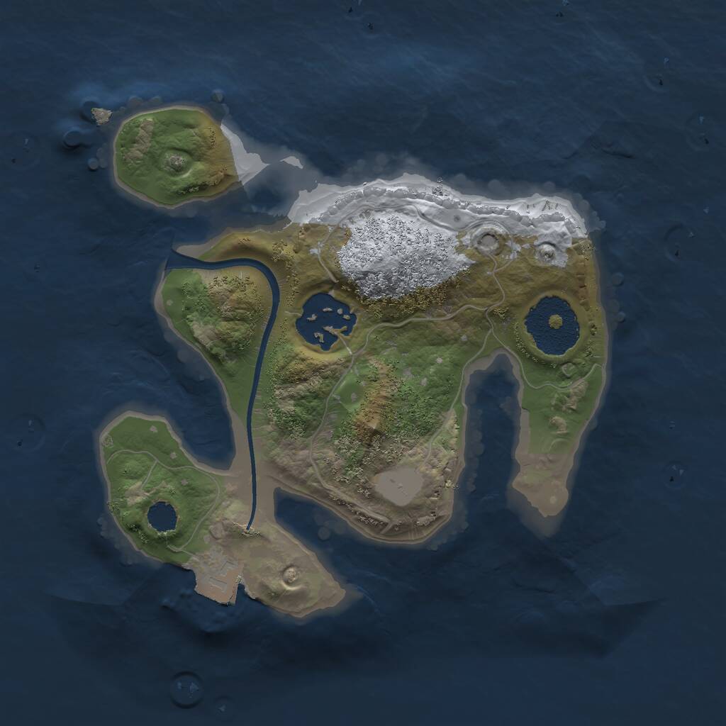 Rust Map: Procedural Map, Size: 2000, Seed: 306552060, 2 Monuments