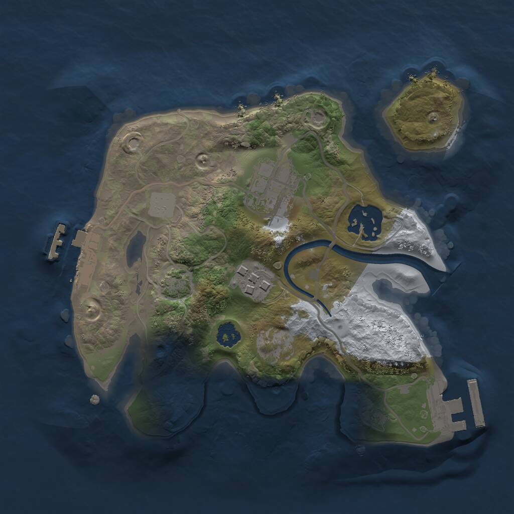 Rust Map: Procedural Map, Size: 2150, Seed: 95241713, 7 Monuments