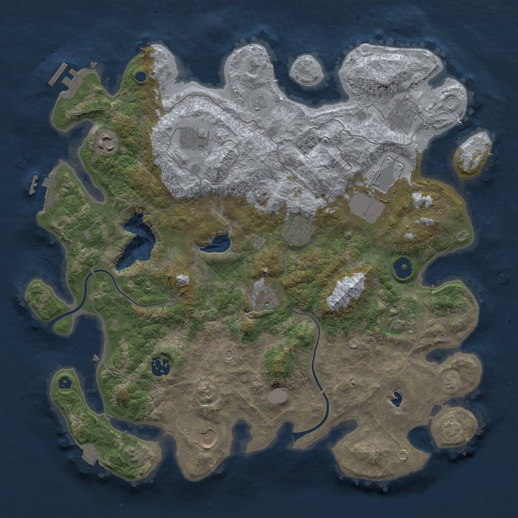 Rust Map: Procedural Map, Size: 4000, Seed: 10475564, 16 Monuments