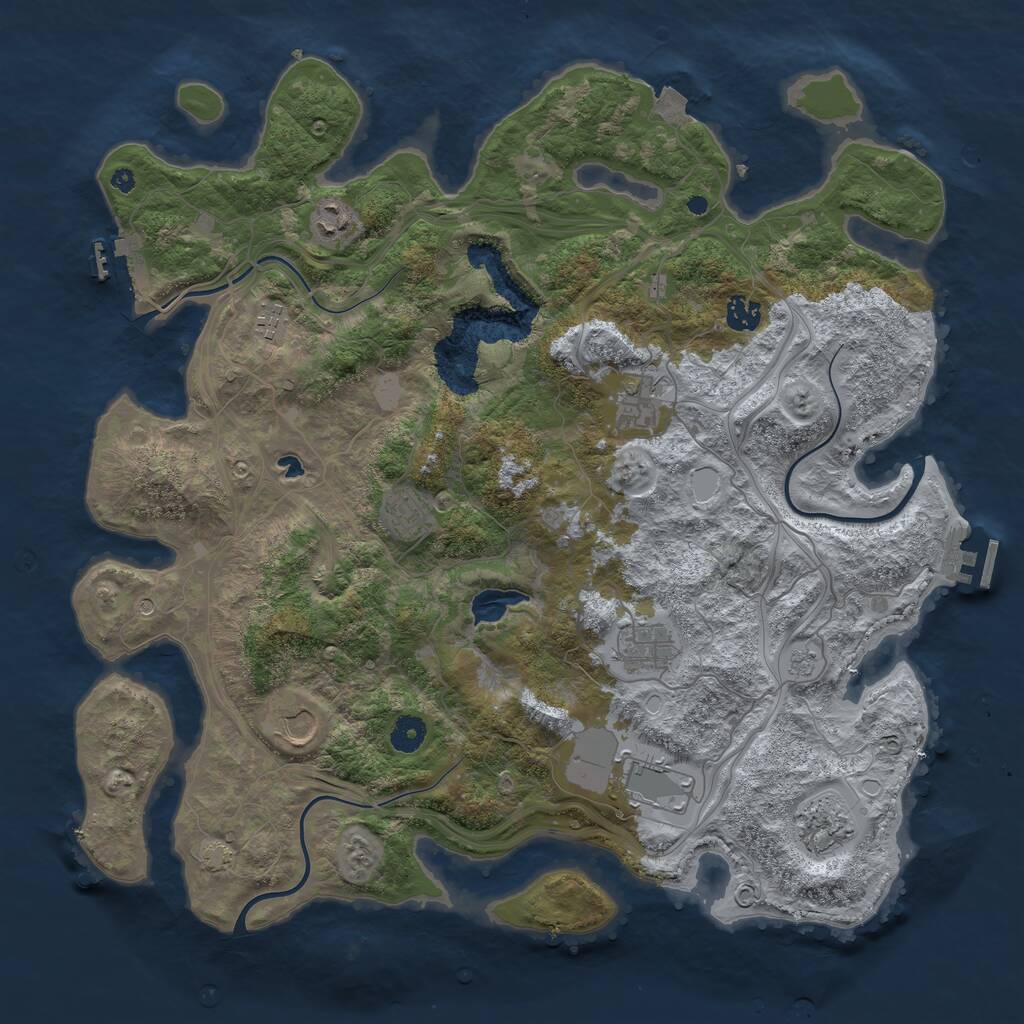 Rust Map: Procedural Map, Size: 4250, Seed: 305042927, 15 Monuments