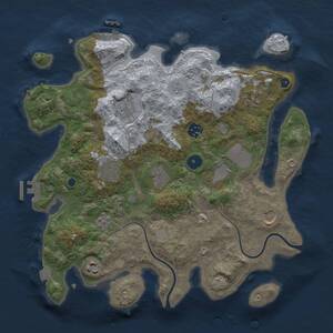 Thumbnail Rust Map: Procedural Map, Size: 3500, Seed: 1937532, 14 Monuments