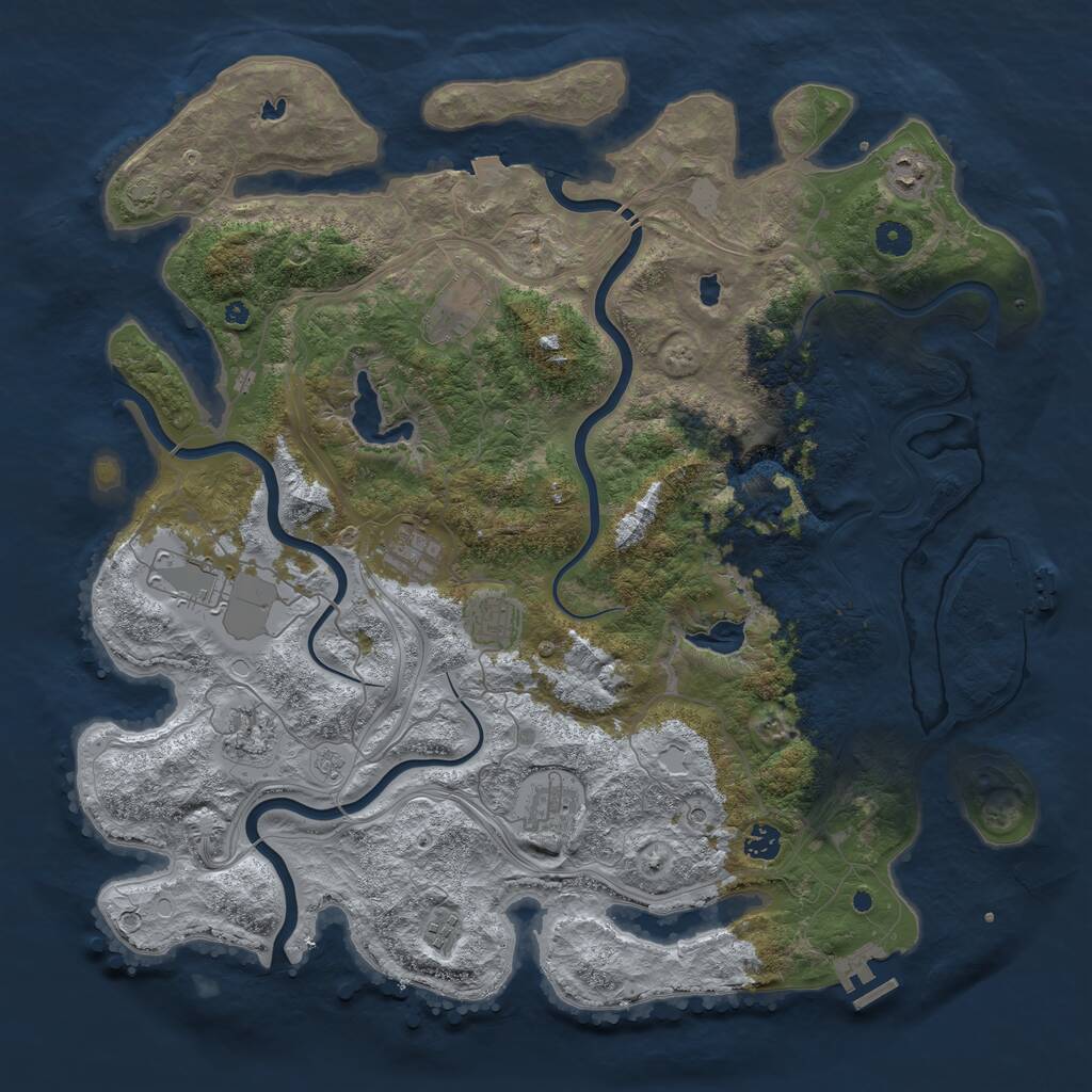 Rust Map: Procedural Map, Size: 4500, Seed: 1965336, 15 Monuments