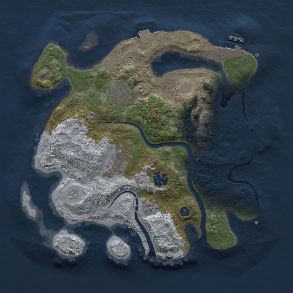 Rust Map: Procedural Map, Size: 3000, Seed: 900046974, 10 Monuments
