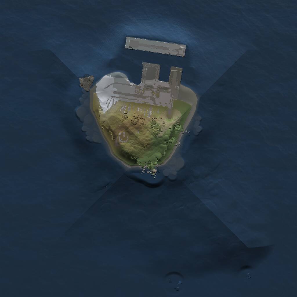 Rust Map: Procedural Map, Size: 1000, Seed: 1741784144, 2 Monuments