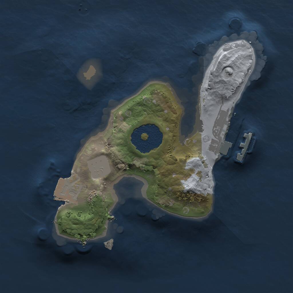 Rust Map: Procedural Map, Size: 1500, Seed: 1933564434, 2 Monuments